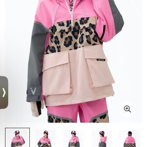Vector Women's Pink and Gray Ski Jacket